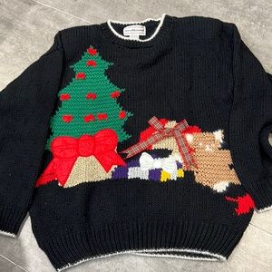 Vintage Christmas Tree and Presents Sweater - Size Large
